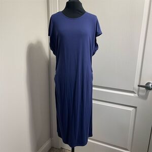 Madison Women's Standard Navy Blue Short Sleeve Casual Summer Shirt Size XL